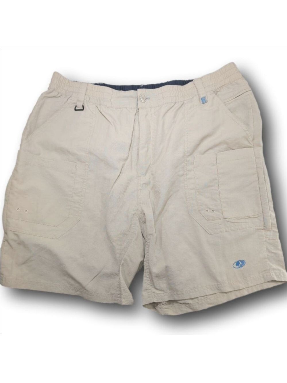 Men's Mossy Oak Fishing Athletic Shorts XXL Beige Blue